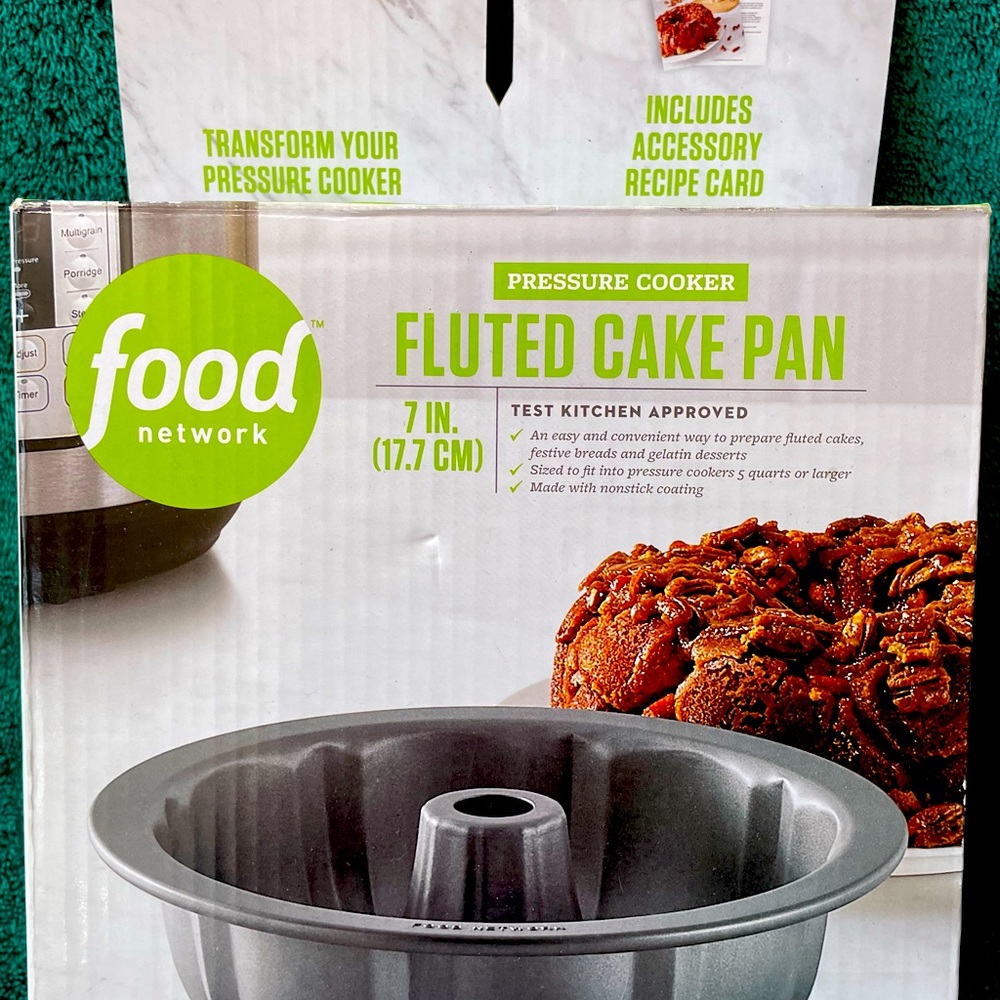FOOD NETWORK 7” Fluted Cake Pan perfect for 5 quart Pressure Cookers & oven!